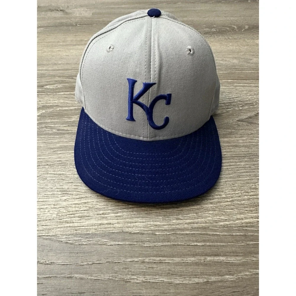 VINTAGE 90's NEW ERA KANSAS CITY ROYALS COLORWAY 6 5/8 PRO MODEL DIAMOND HAT